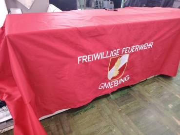 Feuerwehr Tischdecke rot