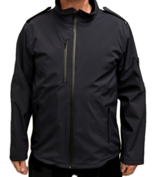 Softshell-Jacke dunkelblau Ärmel fix