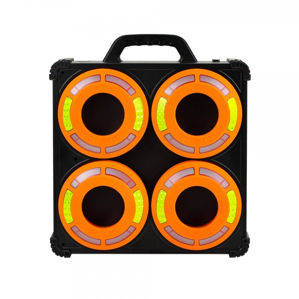 Dönges LED-360° Signalleuchten-Set für Verkehrsleitkegel im Koffer