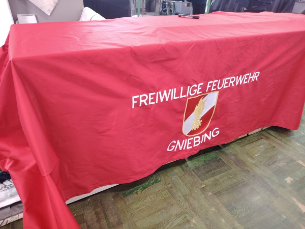 Feuerwehr Tischdecke rot