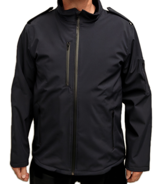 Softshell-Jacke dunkelblau Ärmel fix